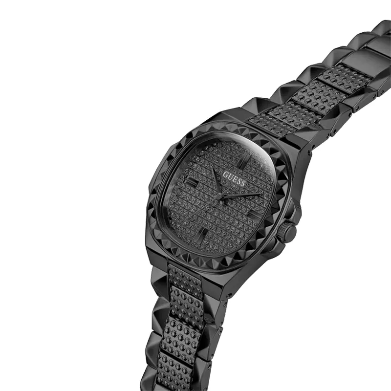 Guess Rebellious Black Dial Ladies Fashion Watch- GW0601L2